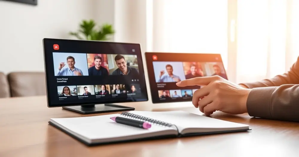 pessoa comparando dois aparelhos de streaming sobre a mesa
