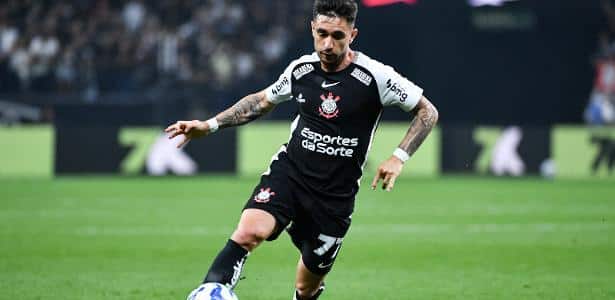Coronado em ação durante Corinthians x Novorizontino, partida da Copa do Brasil