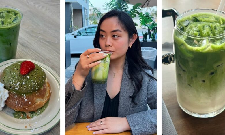 Leah Magno and her matcha lattes from Phinista Cafe.