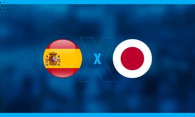 Bandeiras de Espanha x Japão