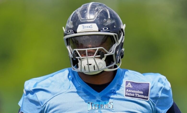 JC Latham ‘ecstatic’ about position change with Tennessee Titans
