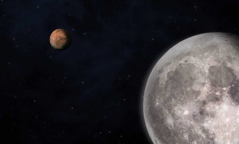 Lua se encontra com Marte – saiba identificar o planeta no céu