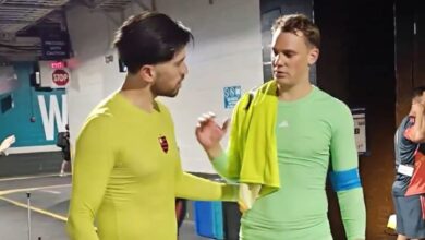 Neuer interage com jogador do Flamengo e 'gesto' de goleiro do Bayern repercute na internet; veja vídeo