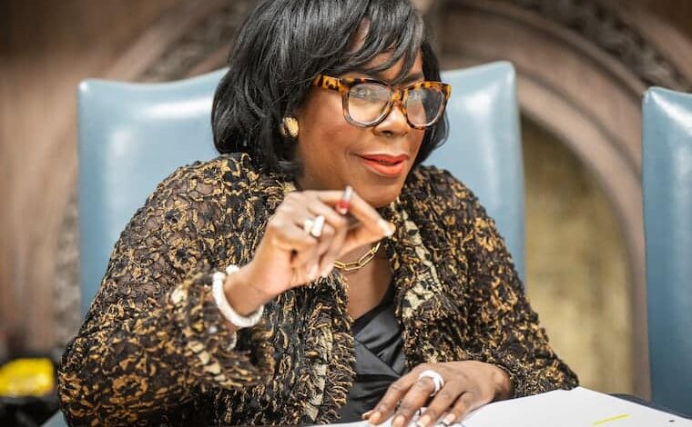 Mayor Cherelle L. Parker at Philadelphia City Hall on December 20, 2024.