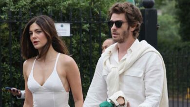 Andrew Garfield and Monica Barbaro Hold Hands at Wimbledon
