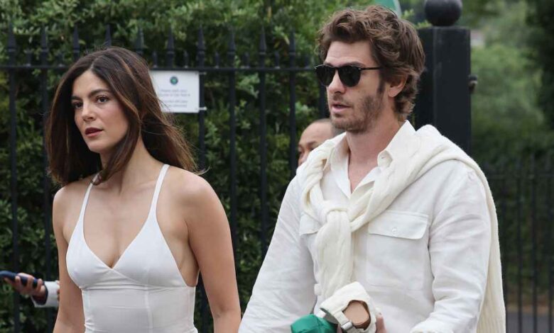 Andrew Garfield and Monica Barbaro Hold Hands at Wimbledon