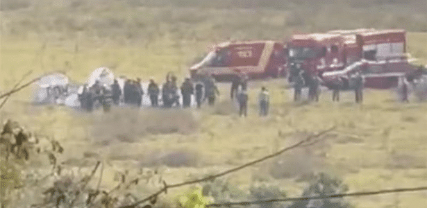 Aeronave com quatro pessoas dentro caiu hoje em São José do Rio Preto
