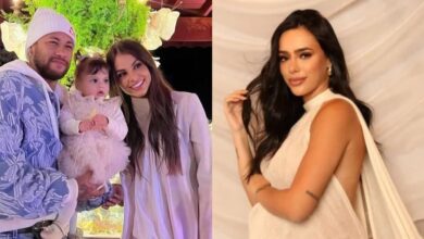 Bruna Biancardi vai à festa da filha de Neymar com ex e vira alvo de críticas nas redes