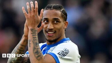 Joao Pedro applauds while playing for Brighton