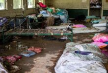 Cabana do acapamento de férias Camp Mystic após ser invadida por lama. Colonia de férias fica à beira do rio Guadalupe, que transbordou nas chuvas que atingiram o Texas