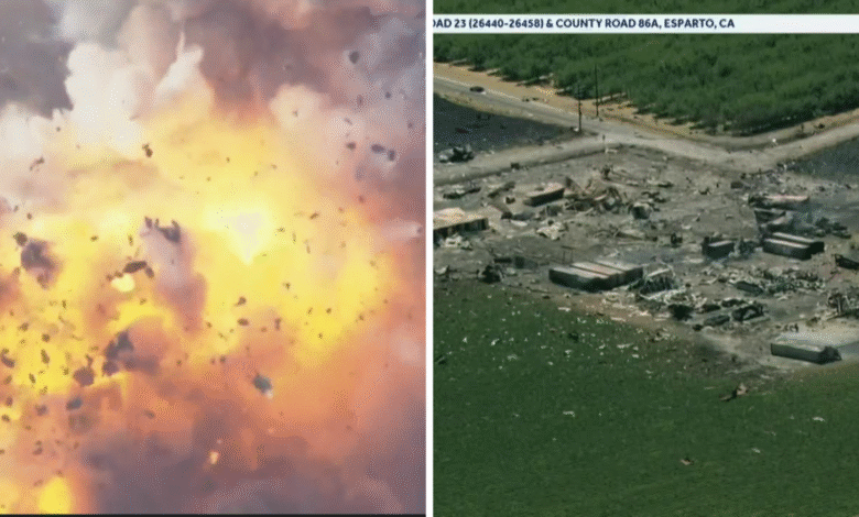 Esparto fireworks explosions