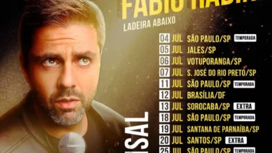 Imagem mostra agenda de shows do comediante Fábio Rabin