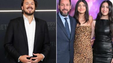 Kyle Newacheck attends the Happy Gilmore 2 World Premiere at Jazz at Lincoln Center on July 21, 2025 in New York City; (L-R) Jackie Sandler, Adam Sandler, Sunny Sandler, and Sadie Sandler attend Netflix