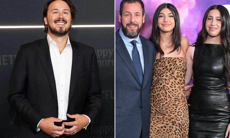 Kyle Newacheck attends the Happy Gilmore 2 World Premiere at Jazz at Lincoln Center on July 21, 2025 in New York City; (L-R) Jackie Sandler, Adam Sandler, Sunny Sandler, and Sadie Sandler attend Netflix