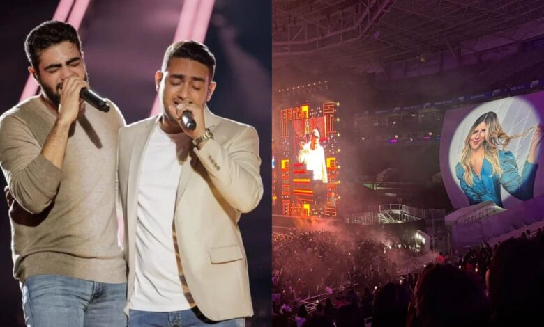 Henrique & Juliano emocionam fãs com homenagem a Marília Mendonça em SP
