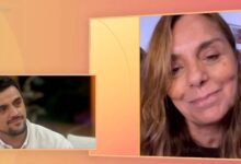 Mãe de Felipe Simas emociona o famoso com história no Encontro: 'Cisto no ovário'