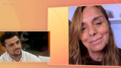 Mãe de Felipe Simas emociona o famoso com história no Encontro: 'Cisto no ovário'