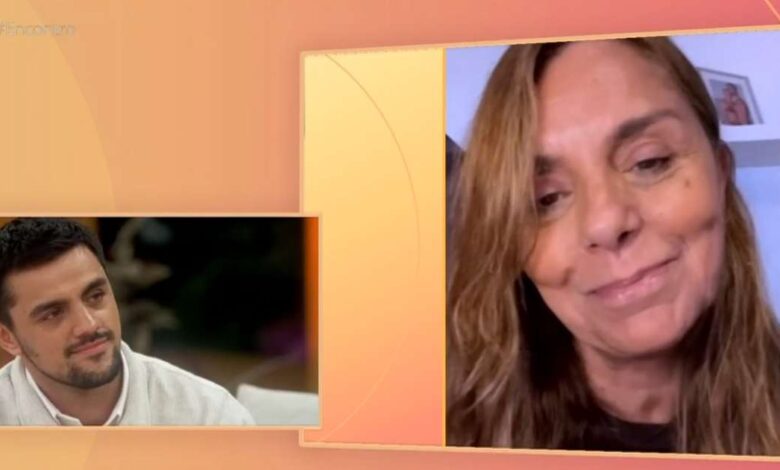 Mãe de Felipe Simas emociona o famoso com história no Encontro: 'Cisto no ovário'