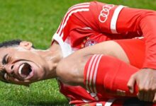 Jogador do Bayern fraturou a fíbula e o tornozelo esquerdo durante jogo do Mundial