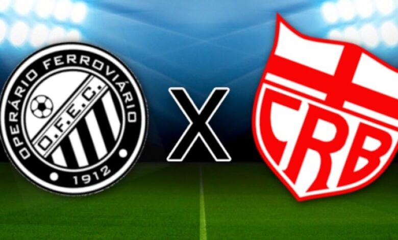 Operário x CRB na Série B do Brasileirão: onde assistir ao vivo, horário e escalação