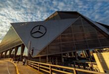 O estádio Mercedes-Benz, em Atlanta (EUA), sediará uma das semifinais da Copa do Mundo de 2026