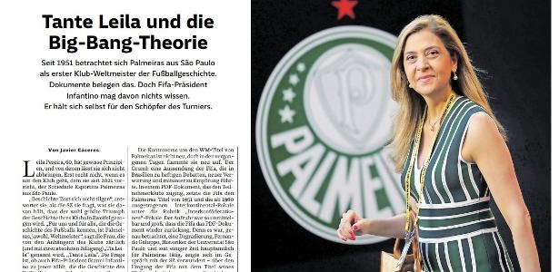 Süddeutsche Zeitung, maior jornal diário da Alemanha, destacou Leila Pereira e Copa Rio