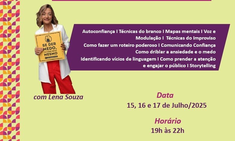 Sebrae de Jaraguá do Sul promove curso com Lena Souza - OCP News