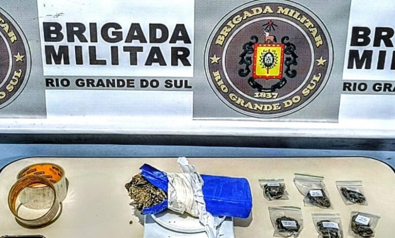 Brigada Militar prende suspeito de tráfico de entorpecentes em Ijuí.