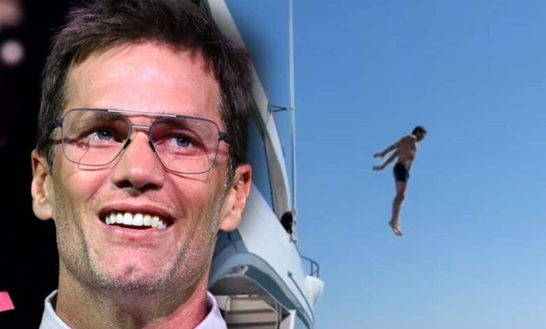 Tom Brady Jumps Off Yacht, Copies Daughter On Ibiza Vacation