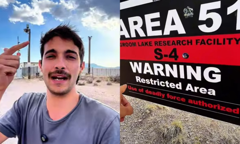 Youtuber relata como foi visitar Área 51 e diz nunca ter ficado 'tão perto da morte'