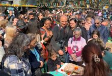 Feira Ecológica do Bom Fim  completa 34 anos; confraternização teve bolo, shows e bancas lotadas