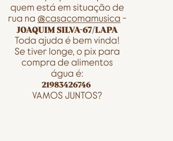 Movimento TUDO QUE AQUECE faz evento com diversos shows na Lapa para arrecadar agasalhos